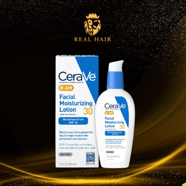 CeraVe AM Facial Moisturizing Lotion SPF 30 – Hidratante Facial Diario con Ceramidas y Niacinamida